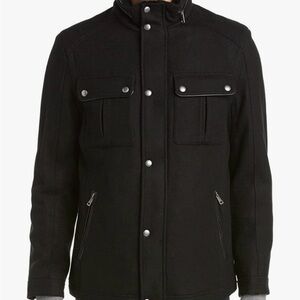 Cole Haan Men's Black Wool blend Jacket
